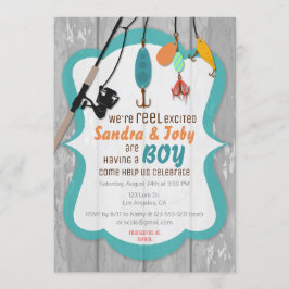 Reel Excted Fishing Baby Shower-inbjudan Inbjudningar