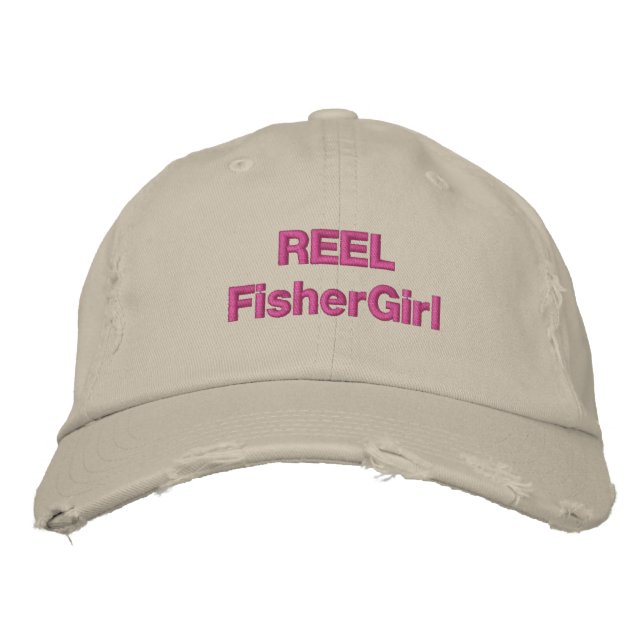 REEL FisherGirl Trendig Hat Broderad Keps (Framsida)