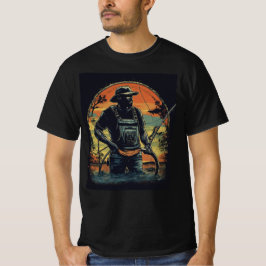 Reel Funny Fishing Delight - Distress Black T Shirt