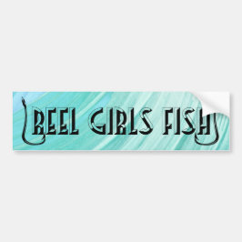 Reel Girls Fish - Bumper Sticker Bildekal