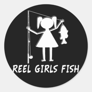 REEL GIRLS FISH! RUNT KLISTERMÄRKE
