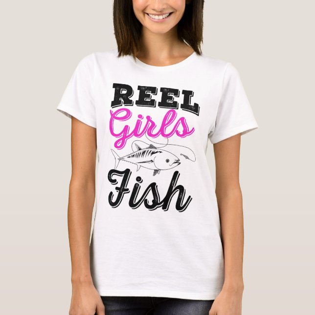 Reel Girls Fish T-Shirt – Women’s Fishing Shirt  (Framsida)