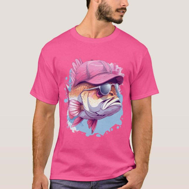 Reel Girls T-shirt-design för fisk T Shirt (Framsida)