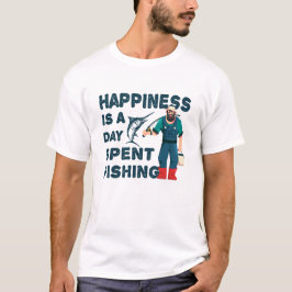 Reel Happiness-fiskedagen T Shirt