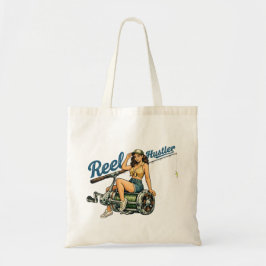 Reel Hustler Retro Fiskepinup | Rollig Fiskkonst Tygkasse
