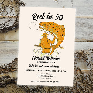 Reel i 50 Manar med Vintage 50:e födelsedagen Inbjudningar