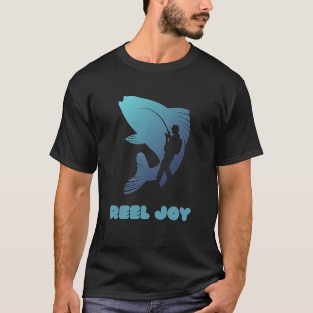 Reel joy t-shirt för fiskare (Framsida)