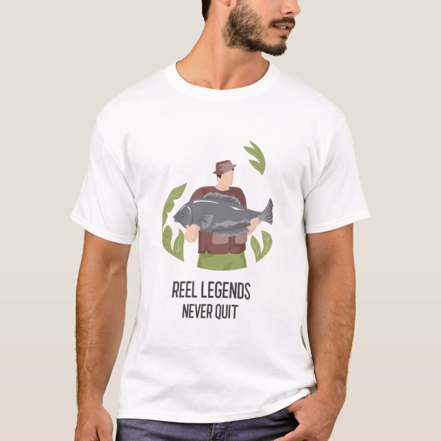 Reel Legends avslutar aldrig leverans T Shirt (Framsida)
