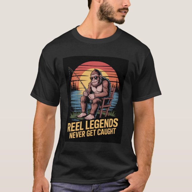 Reel Legends kommer aldrig att få Vikt Bigfoot T-S T Shirt (Framsida)