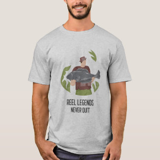 Reel legends slutade aldrig t shirt