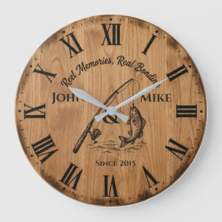 Reel Memories Real Bonding | Custom Fishing Stor Klocka