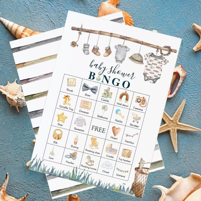 Reel Roligt Fishing Baby Shower Bingo Game (Skapare uppladdad)
