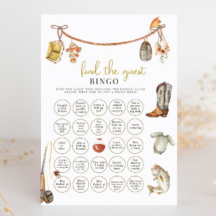 Reel Roligt Fishing Baby Shower Hitta gästbingo