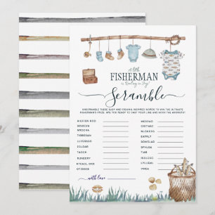 Reel Roligt Fishing Baby Shower Unscramble Ord Gam
