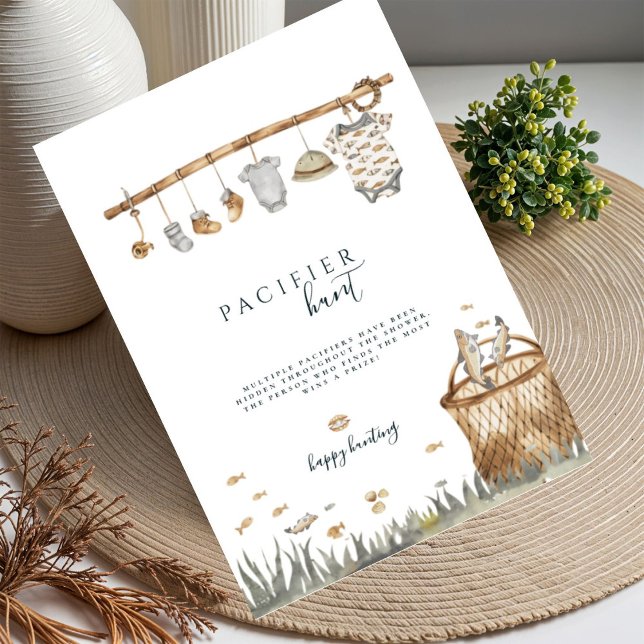 Reel Roligt Fishing Nappar Hunt Baby Shower Poster (Skapare uppladdad)