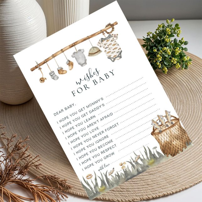 Reel Roligt Fishing Önskemål for Baby Card (Skapare uppladdad)