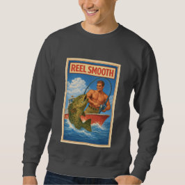 Reel Smooth Fisherman Retro Nautical Salty Fishing Lång Ärmad Tröja
