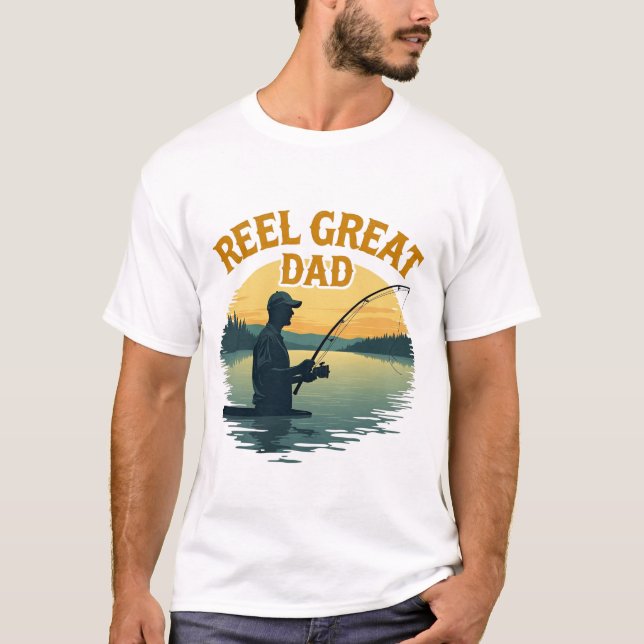 Reel Underbar Pappa Fishing T-Shirt (Framsida)