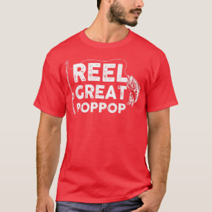 Reel Underbar Poppop Fishing Pappa eller Fisherman T Shirt