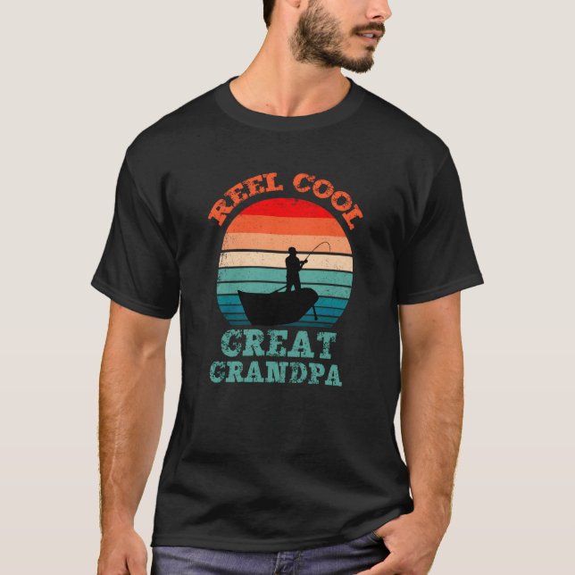 Reel Underbart farfar-fiske T Shirt (Framsida)