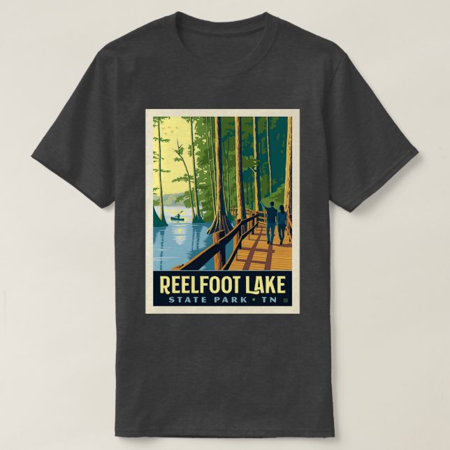 Reelfoot Sjö State Park Tennessee T Shirt (Design framsida)