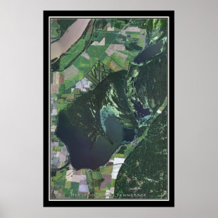 Reelfoot Sjö Tennessee Satellite Poster Karta