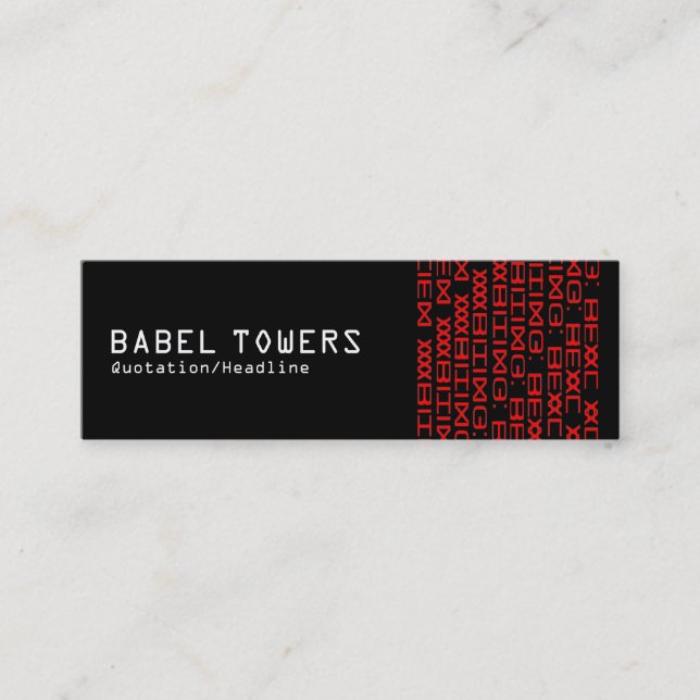 Reell Alien Writing Mini Visitkort (Framsida)