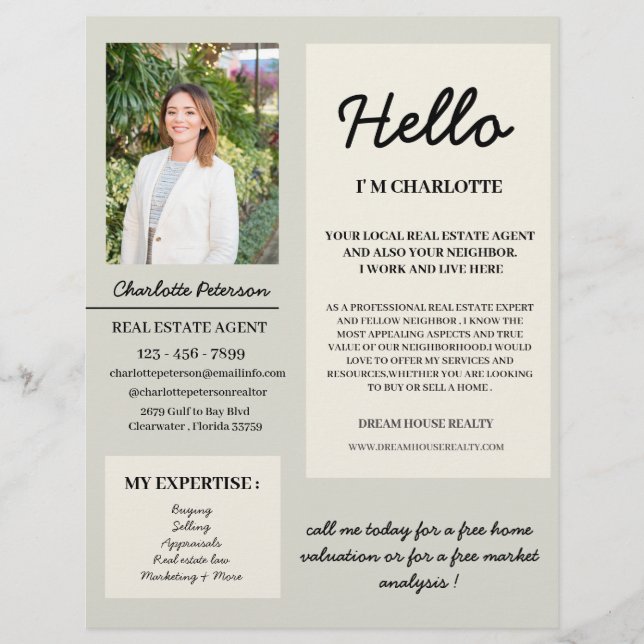 Reell introduktion av jordbruksfrämjande Gods Reklamblad (Framsidan)