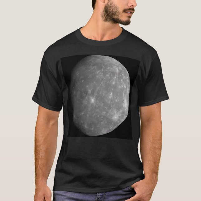 Reell kvicksilverbild - Nasa Messenger Space Craft T Shirt (Framsida)
