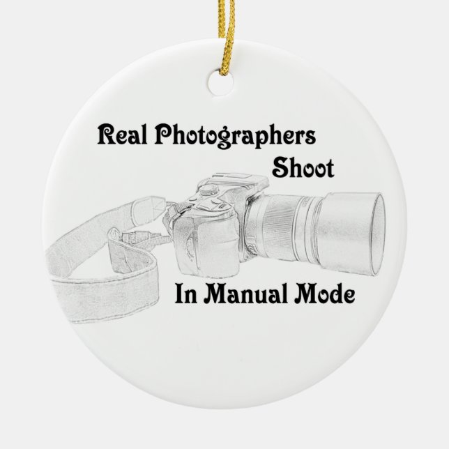 Reella fotografer julgransprydnad keramik (Framsidan)