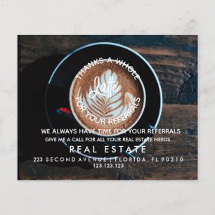 Reella gods Coffee-hänskjutanden Flygblad