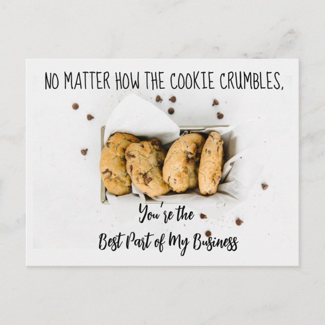 reella gods COOKIE-hänskjutningar marknadsföring m Meddelande Vykort (Framsida)