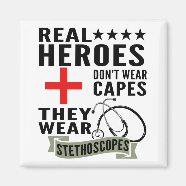 Reella Heroes ger inte Bära kapslar de Bäror steto Magnet (Framsidan)