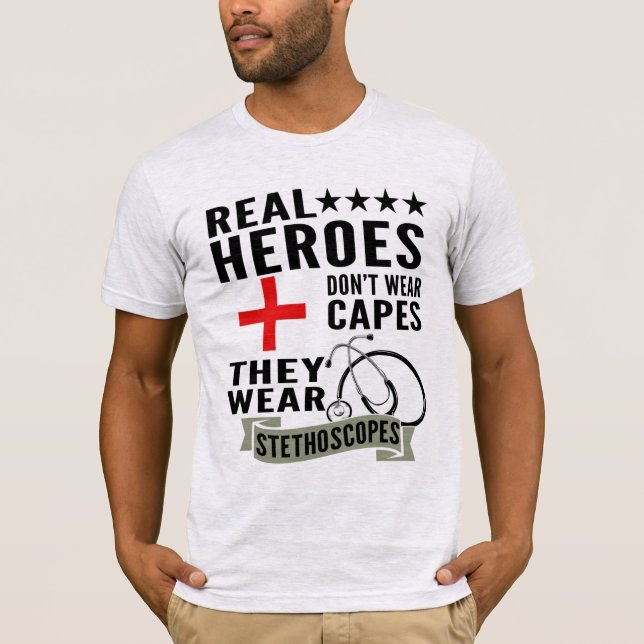 Reella Heroes ger inte Bära kapslar de Bäror steto T Shirt (Framsida)