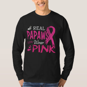 Reella papaws Bära Rosa Breast Cancer Awareness T Shirt