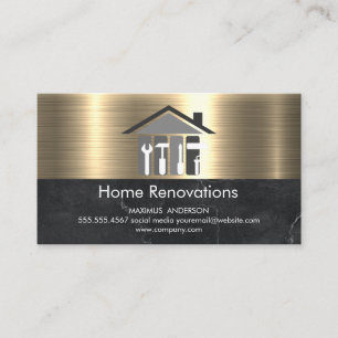 Reella renoveringar av Gods Metallic Guld Marble Visitkort