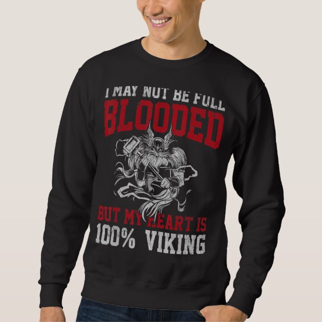 Reella vikings kom till Valhalla och är inte rädda Lång Ärmad Tröja (Framsida)