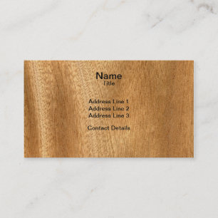 Reellt skannad Sapele Veneer Woodgrain Visitkort