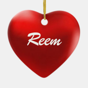 Reem prydnadhjärta julgransprydnad keramik