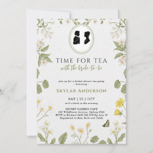 ReEmergency Blommigt Tea Party möhippa Inbjudningar