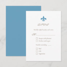 ReEmergency Fransk Blue Fleur de Lis Chic OSA Kort