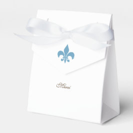 ReEmergency Fransk Blue Fleur de Lis Merci Bröllop Presentaskar