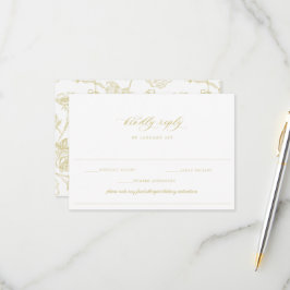 ReEmergency Guld Allergy Diet Restriction Bröllop OSA Kort