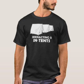 Reenacting är I-Tält - mörka färger Tee Shirt