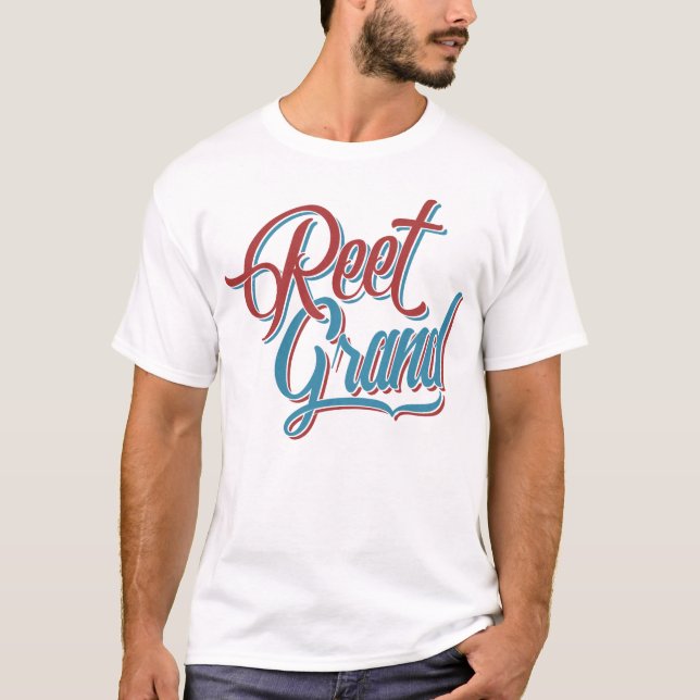 Reet Grand Yorkshire England Slang Dialect Tee Shirt (Framsida)