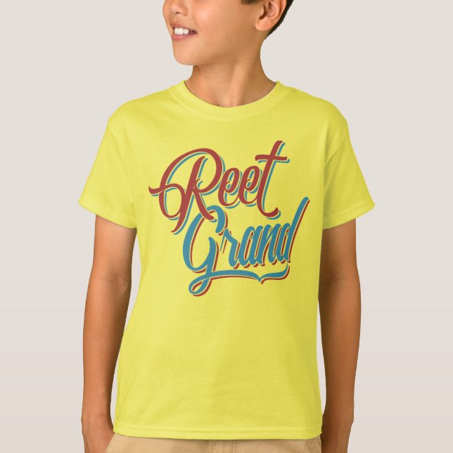 Reet Grand Yorkshire England Slang Dialect Tee Shirt (Framsida)