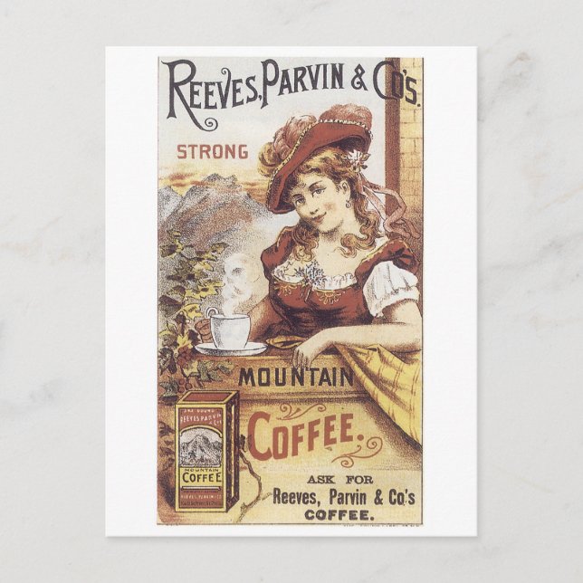 Reeves Parvin & Co. Coffee Vykort (Framsida)