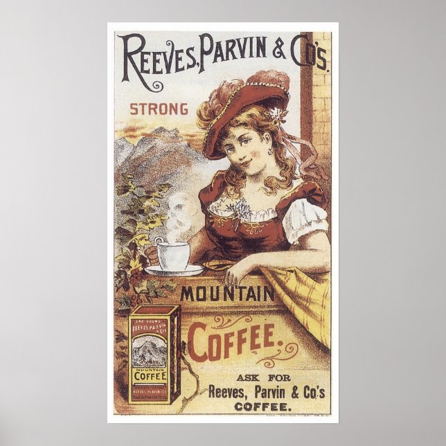 Reeves Parvin Strong Coffee Poster (Framsidan)