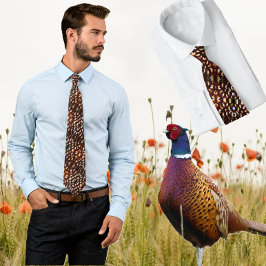 Reeve's Pheasant Brown Feather Design Tie Slips