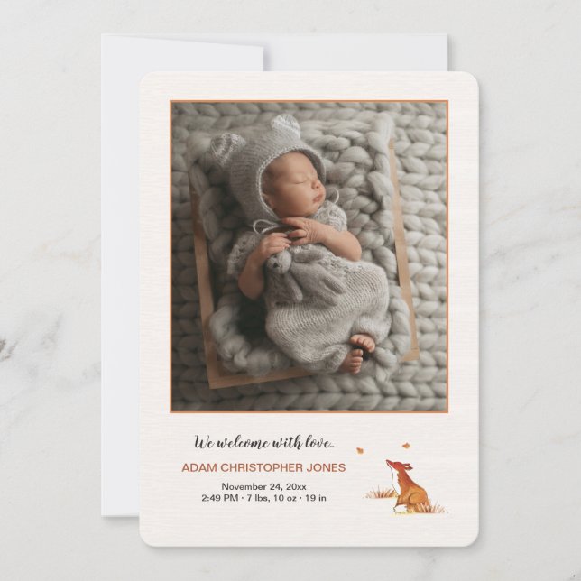 Ref Fox Unge födelsemärkning Inbjudningar (Framsida)